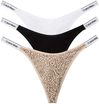 Ondergoed Slipjes Calvin Klein Dipped Thong 3Pk - Fashion Wear - Vrouwen