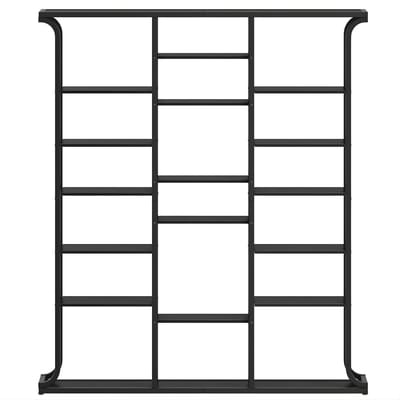 Boekenkast – Voor Woonkamer & Home Office – 3-Koloms, 6-Niveaus Boomvormige Boekenkast met 17 Open Vakken – Zwart