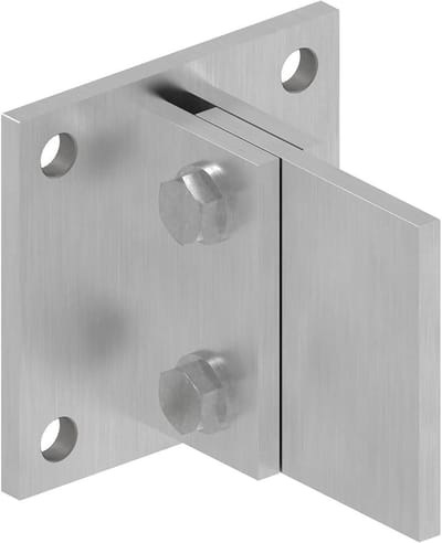 Muuranker Relingpaal - Bevestigingsbeugel Staal - Terras Afscheiding - Flexibel Verstelbaar - 120x120x8mm - Metaal