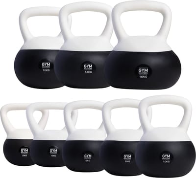 Gym Masters Zachte Kettlebell Set – 2, 4, 6, 8, 10, 12, 14 en 16 kg – Fitness Gewicht voor Thuis & Sportschool – Krachttraining & Cardio – Anti-Beschadiging