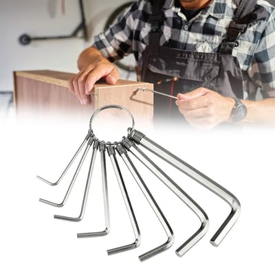 Dailygoods- Inbussleutelset 8 Stuks - Zeskant Sleutelset - Torx Sleutelset - Inbussleutelset voor Fiets - Onderhoud - Gelegeerd Staal - Zwart - Zeskantsleutelset