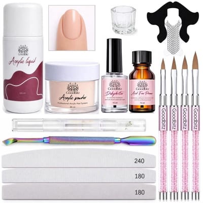 Goodbitz - Acrylpoeder - Set - 15-delig - Acryl - Acryl poeder - Acrylpoeder set - Acryl set - Acryl vloeistof - Acrylvloeistof - Acryl nagels - Acryl nagels starterspakket