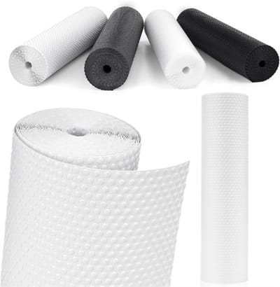 Lademat, antiaanbaklaag voor keukenlades, antislipmat, waterdichte koelkastbekleding (wit/50 cm x 610 cm)
