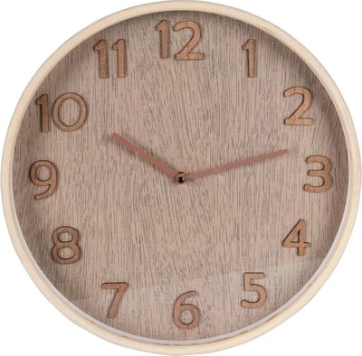 Wandklok Beige 38 cm - Uurwerk - Keukenklok - Wand - Muur - Klok
