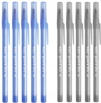 BIC Round Stic Classic 10x Pennen: 5x Blauw + 5x Zwart