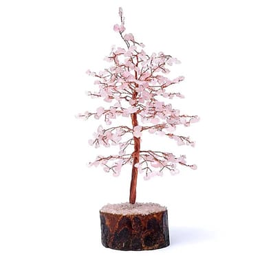 Edelsteenboom rozenkwarts 23 cm