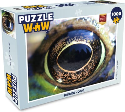 Puzzel Kikker - Oog - Legpuzzel - Puzzel 1000 stukjes volwassenen