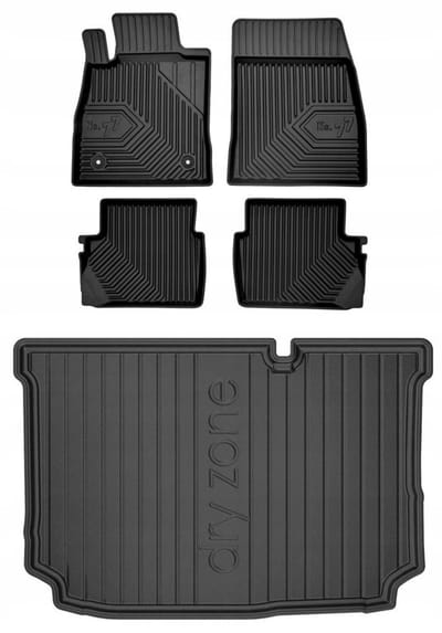 FROGUM Line 77 - Automatten & Kofferbakmat Set - Perfecte Pasvorm - Geurloos TPE - Hoge Beschermrand