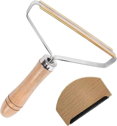 Scheerset met anti-pilling / kam, draagbaar, handborstel, anti-polish voor kleding uit huis / Wood Fuzz