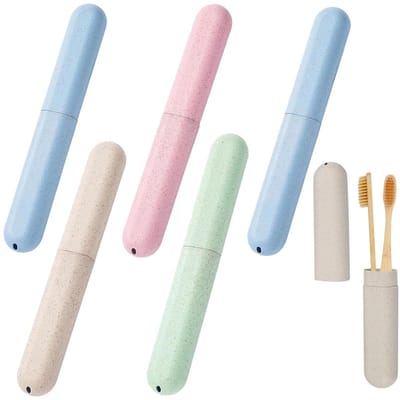 Dailygoods- Tandenborsteletui 6 stuks - Draagbare Tandenborstelhoes - Tandenborstelkoffer - Tandenborsteldoos - Reisetui - Hoogwaardig Polypropyleen - Tandenborstelhouder