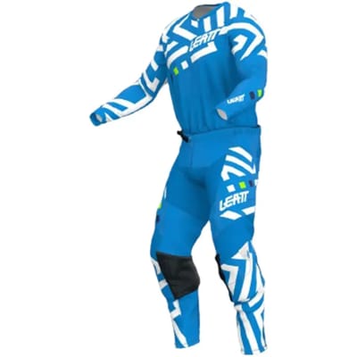 Leatt Ride Kit 3.5 V24 Cyaan Blauw Wit Motocross Jersey en Broek Set - Shirts