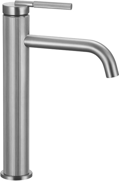 Rea Argon Hoog - Wastafelkraan - Geborsteld Nikkel - 14,5X5X29,5Cm