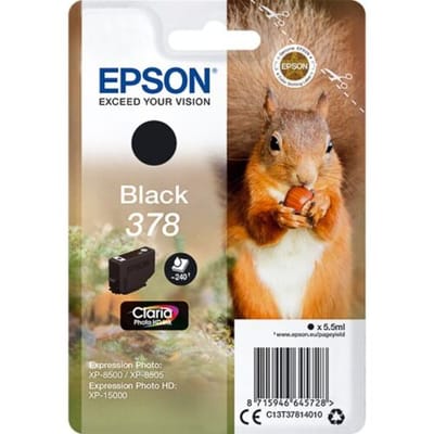 Epson Squirrel 378 Eekhoorn Claria Photo HD afzonderlijke zwarte inkt