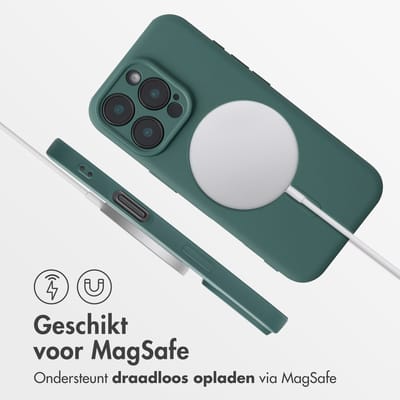 imoshion Hoesje - Geschikt voor Apple iPhone 16 Pro - Color Backcover geschikt voor MagSafe - Donkergroen