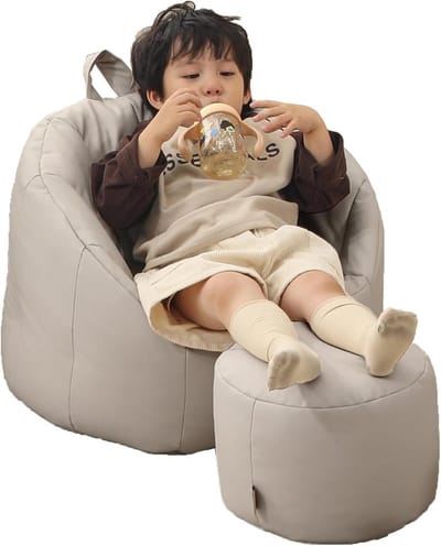 Zitzak Kinderen - Relaxbank Kind - Ontspannen en Spelen - Ergonomisch Ontwerp - 58 x 43 cm - Wit