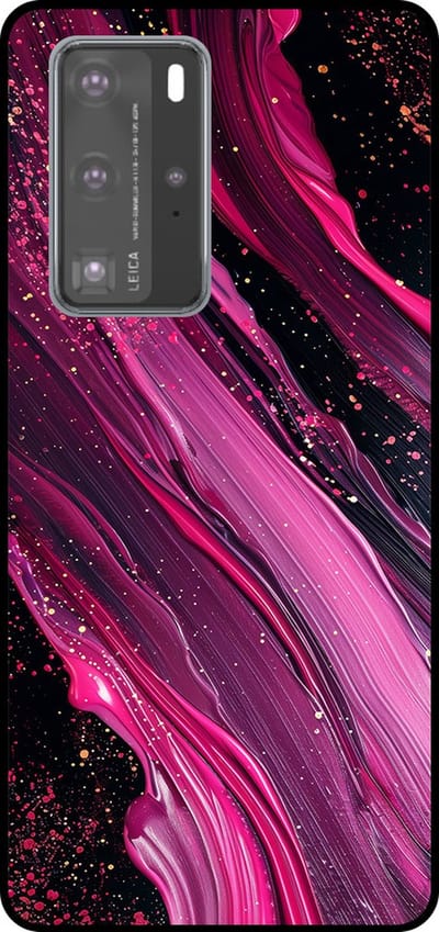 Smartphonica Telefoonhoesje Geschikt voor Huawei P40 Pro met marmer opdruk - TPU backcover case marble design - Paars Roze geschikt voor Huawei P40 Pro