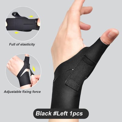 1 Stuk Duimbrace Polsstabilisator Pijnverlichting Rechter Linker Hand Zachte Compressiekous Beschermer Voor Vrouwen Mannen M