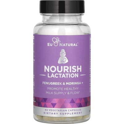 Eu Natural, Voeding voor Lactatie, Fenegriek en Moringa+, 60 Plantaardige Capsules