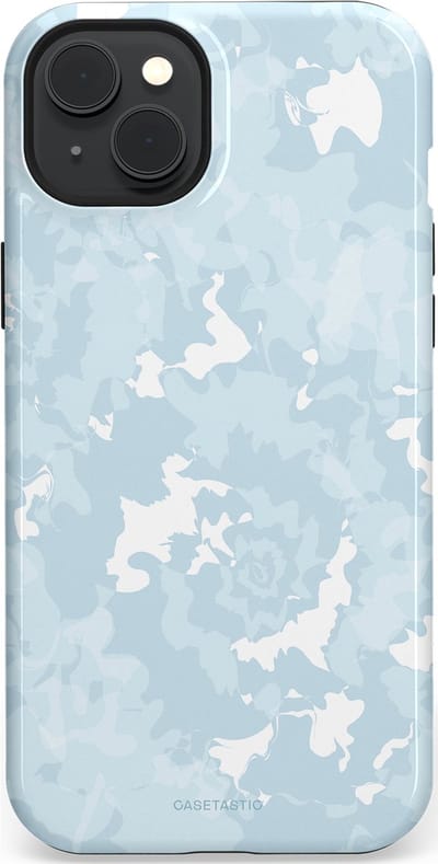 Casetastic Hoesje Geschikt voor Apple iPhone 15 Plus Magsafe - Stijlvolle Beschermende Duo-layer Case - Blauwe wervels