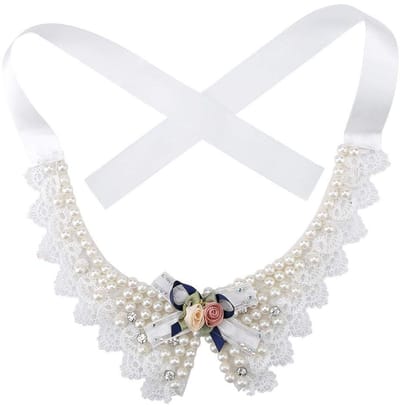 Dailygoods- Hondenboog Verstelbaar - Hondenhalsband met Parel - Geschikt voor Kleine/Middelgrote Honden - Hoofddeksel voor Feesten - Gemakkelijk te Dragen - Polyester Materiaal