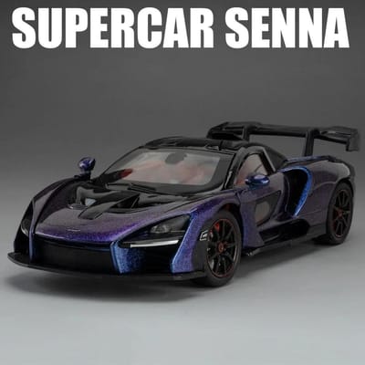 1:24 Senna 720S Voiture de Sport Modèle Jouet Alliage Moulé sous Pression Musique Lumière Miniature Supercar Portes Ouvertes Modèles Collection Enfants Cadeau