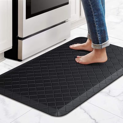 Keuken Vloermat PVC Verdikt Anti-vermoeidheid Niet-verschuivende Mat Waterdicht, Oliebestendig en Antislip Leer Tapijt 44*71CM*12MM