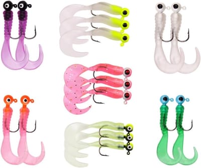 Zachte Vissersaas Jigkoppen Set van 17 Stuks, Barbed Wire Vissen Jigs, Perfect voor Snoek, Zalm en Baars