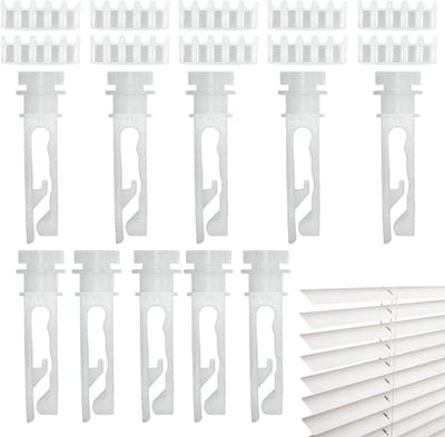 Lamellen Reparatieset - Jaloezie Onderdelen - Verticale Lamellen Repareren - Anti-val Mechanisme - 10 Sets - Wit