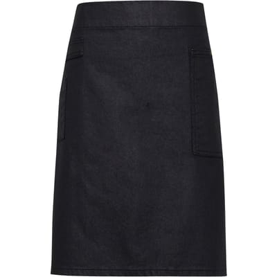 Premier Unisex Volwassenen Divisie Waxed Look Denim Waist Apron (Indigo/Bruin Denim)