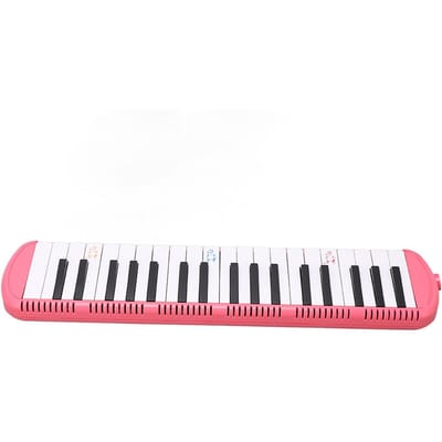 Mélodica 37 Touches Instrument de Musique à Vent Adulte Convient pour Débutant Apprenant Pratique Bleu rose
