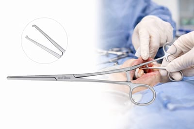 Belux Surigcal Instruments /Kocher Arterieklem – Recht – 1x2 Tanden – 14 cm – RVS – Chirurgisch & Tandheelkundig Instrument