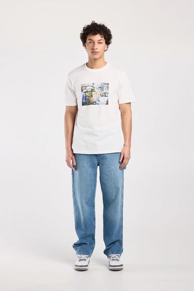 America Today Edson Ecru Maat: M | Basic T-Shirts Outlet | Heren | Ecru