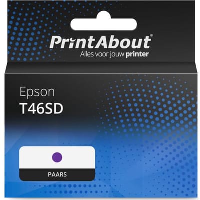 PrintAbout huismerk Inktcartridge T46SD Paars Geschikt voor Epson