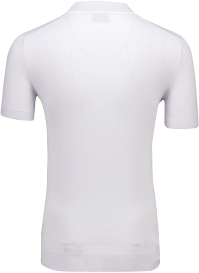Lyle & Scott gebreide polo met open kraag en punt - Blauwe hint