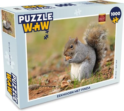 Puzzel Eekhoorn met pinda - Legpuzzel - Puzzel 1000 stukjes volwassenen