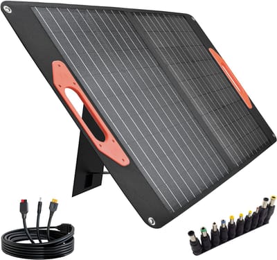 SimpSune Opvouwbaar Zonnepanelen 60W - Noodpakket & Kamperen Outdoor - Geschikt voor Smartphone, Tablet & Powerbank - ETFE, IP65 regenbestendig, USB & DC Output