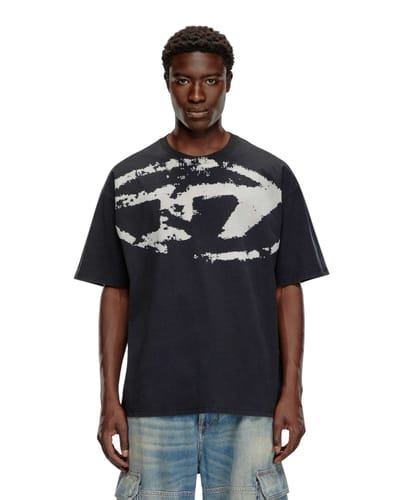Diesel t-shirt t-boxt man zwart