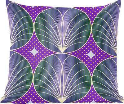 Sierkussens - Kussentjes Woonkamer - 60x60 cm - Patronen - Cirkel - Paars - Jaren 20