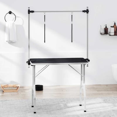 vidaXL - Trimtafel - voor - huisdieren - met - 2 - aanlijnopties