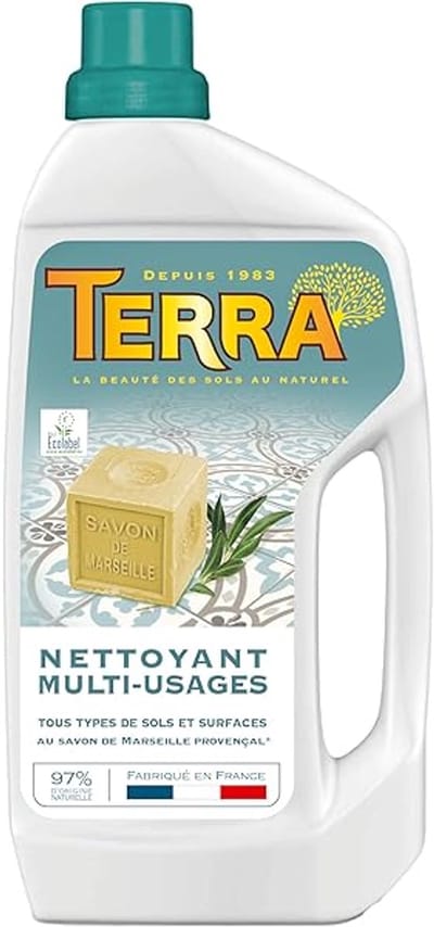 Terra Nettoyant Multi-Usages – Savon de Marseille – 97% d’Origine Naturelle – 900 ml