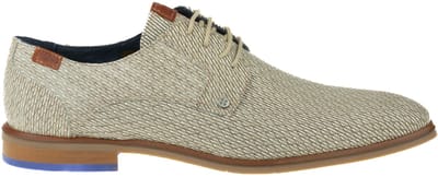 Berkelmans Oran Light Brown Print 203E Nette Veterschoenen Beige Print Leer Heren - Beige - 39