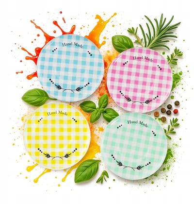 100x Pastel Pastel Klemdop 43mm voor Flessen en Potten - Handgemaakt