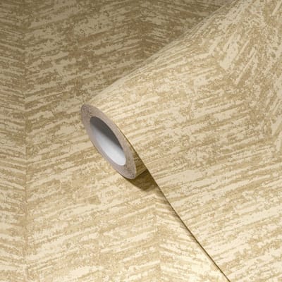 VISGRAAT BEHANG | Gestreept Patroon - wit grijs beige - A.S. Création My Home My Spa