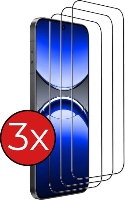 Screenprotector - 3 Stuks - Geschikt voor OPPO Find X8 Pro - Full Cover - Beschermglas - Gehard Glas - Tempered Glass - Screen Protector