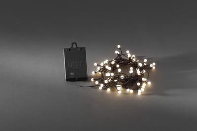 Kerstverlichting op batterijen 8 meter - 80 LEDs - Ronde LED Lampjes - IP44 waterdicht - Lichtsnoer voor binnen en buiten