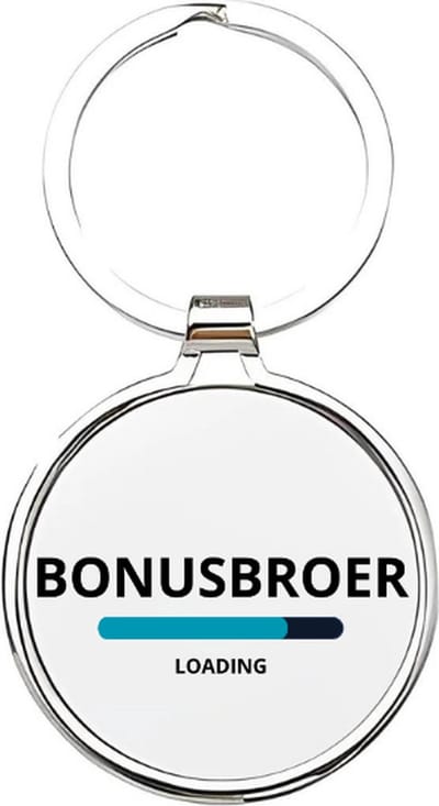 Akyol - bonusbroer Sleutelhanger - Broer - de leukste bonusbroer - bonusbroer sleutelhanger - broers sleutelhanger - sleutelhanger bonusbroer - familie sleutelhanger - verjaardagscadeautje - broer cadeau - brother - broertje - 4 x 7,5 CM
