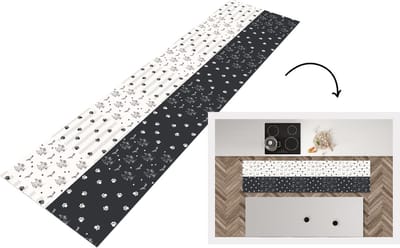 Keukenloper - Loper keuken - Katten - Pootjes - Patronen - Huisdier - 200x50 cm - Keukenloper vinyl