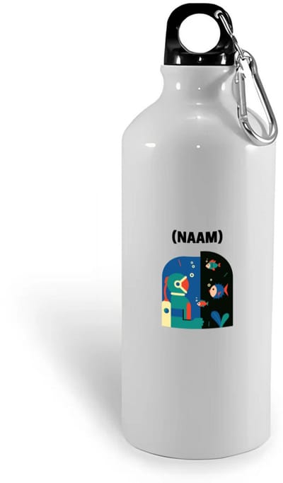 Hacebo® - Duiken met eigen naam waterfles - Zwemmen - Duiker - Sport - water fles - 400ML