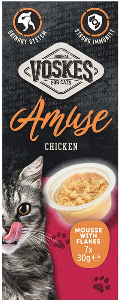 Voskes Kattensnack Mousse Kip - 7x30 gr