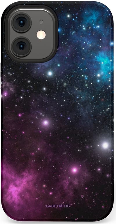 Casetastic Hoesje Geschikt voor Apple iPhone 12 Mini - Stijlvolle Beschermende Duo-layer Case - Nebula gloed
